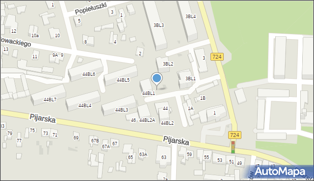 Góra Kalwaria, Wyszyńskiego Stefana, ks. kard., 3b, mapa Góra Kalwaria