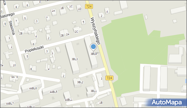 Góra Kalwaria, Wyszyńskiego Stefana, ks. kard., 3BL4, mapa Góra Kalwaria