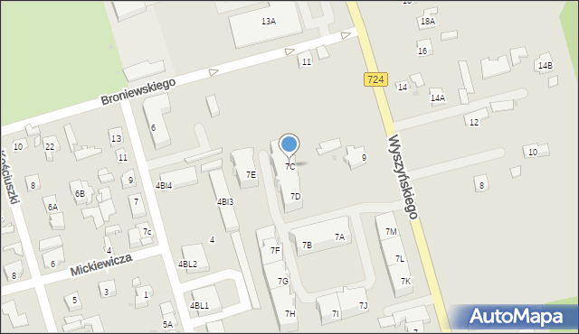 Góra Kalwaria, Wyszyńskiego Stefana, ks. kard., 7C, mapa Góra Kalwaria