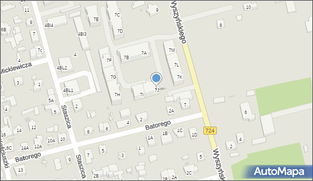 Góra Kalwaria, Wyszyńskiego Stefana, ks. kard., 7J, mapa Góra Kalwaria