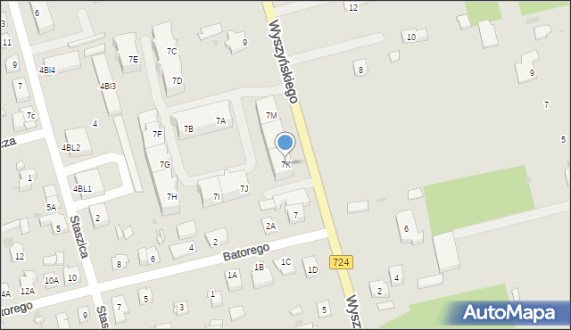 Góra Kalwaria, Wyszyńskiego Stefana, ks. kard., 7K, mapa Góra Kalwaria