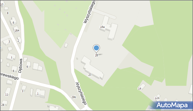 Gorlice, Wyszyńskiego Stefana, ks. kard., 16, mapa Gorlic