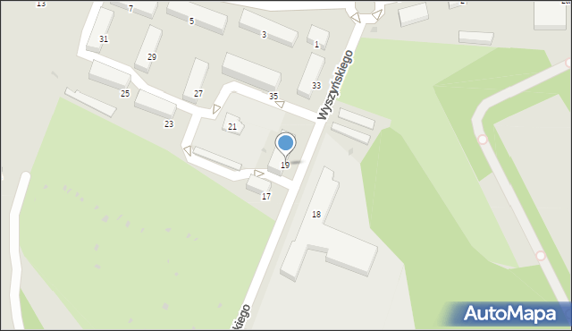 Gorlice, Wyszyńskiego Stefana, ks. kard., 19, mapa Gorlic