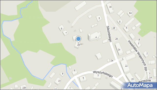 Górowo Iławeckie, Wyszyńskiego Stefana, ks. kard., 2A, mapa Górowo Iławeckie