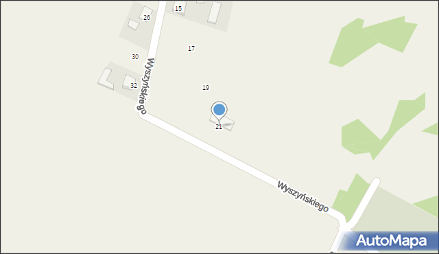 Górzno, Wyszyńskiego Stefana, ks. kard., 21, mapa Górzno