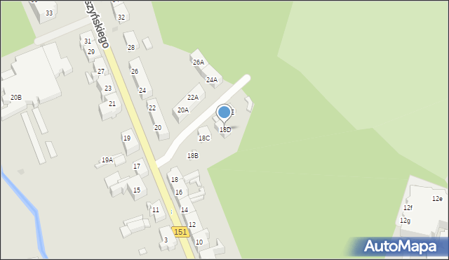 Gorzów Wielkopolski, Wyszyńskiego Stefana, ks. kard., 18D, mapa Gorzów Wielkopolski