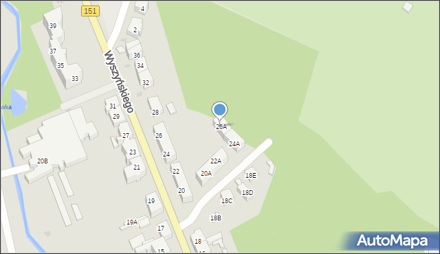 Gorzów Wielkopolski, Wyszyńskiego Stefana, ks. kard., 26A, mapa Gorzów Wielkopolski