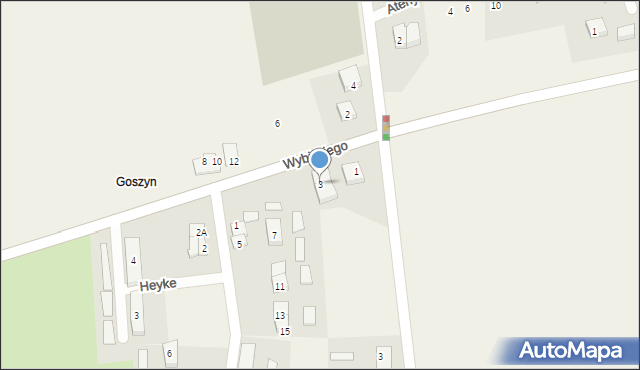 Goszyn, Wybickiego Józefa, gen., 3, mapa Goszyn