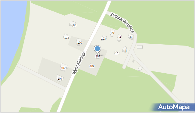 Gowidlino, Wyszyńskiego Stefana, ks. prym. kard., 107, mapa Gowidlino