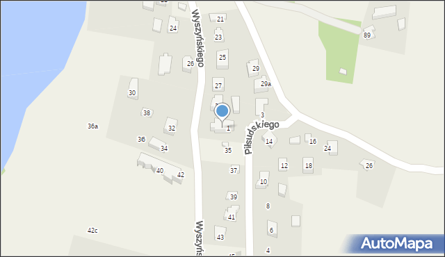Gowidlino, Wyszyńskiego Stefana, ks. prym. kard., 33, mapa Gowidlino