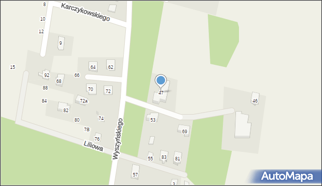 Gowidlino, Wyszyńskiego Stefana, ks. prym. kard., 47, mapa Gowidlino