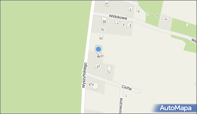 Gowidlino, Wyszyńskiego Stefana, ks. prym. kard., 65, mapa Gowidlino