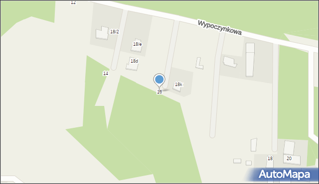 Grabówka, Wypoczynkowa, 16, mapa Grabówka