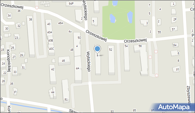Grójec, Wybickiego Józefa, gen., 7, mapa Grójec