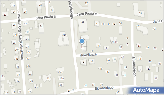 Grójec, Wyszyńskiego Stefana, ks. kard., 11, mapa Grójec