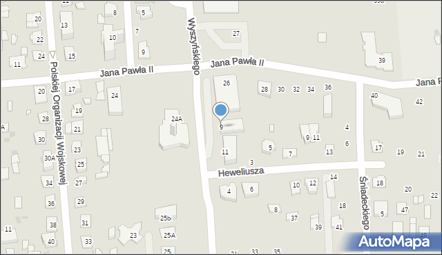 Grójec, Wyszyńskiego Stefana, ks. kard., 9, mapa Grójec