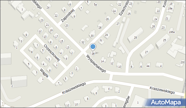 Grudziądz, Wyspiańskiego Stanisława, 16, mapa Grudziądza