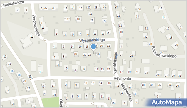 Gryfino, Wyspiańskiego Stanisława, 24, mapa Gryfino