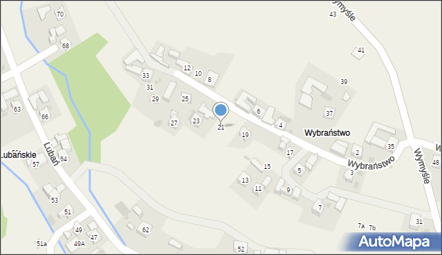 Grywałd, Wybraństwo, 21, mapa Grywałd