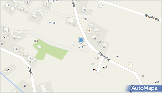 Grywałd, Wymyśle, 27b, mapa Grywałd