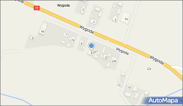 Grzymiszew, Wygoda, 9, mapa Grzymiszew