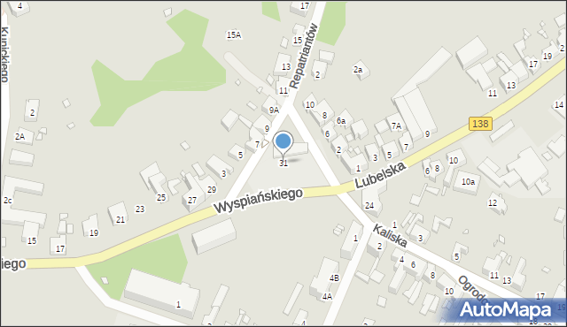 Gubin, Wyspiańskiego Stanisława, 31, mapa Gubin