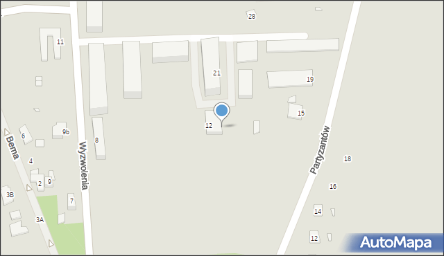 Gubin, Wyzwolenia, 10, mapa Gubin