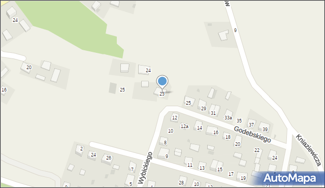 Horyniec-Zdrój, Wybickiego Józefa, gen., 23, mapa Horyniec-Zdrój