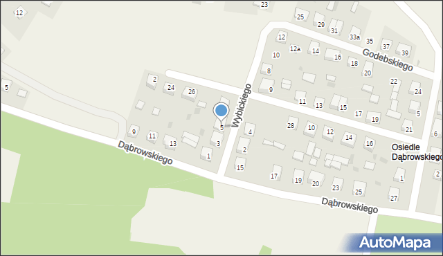 Horyniec-Zdrój, Wybickiego Józefa, gen., 5, mapa Horyniec-Zdrój