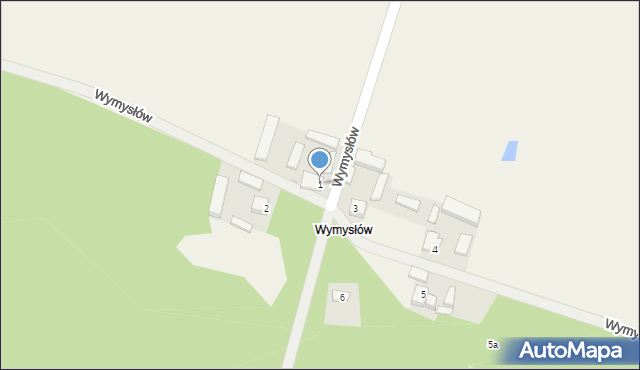 Huta Drewniana, Wymysłów, 1, mapa Huta Drewniana