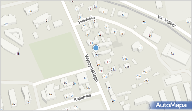 Iława, Wyszyńskiego Stefana, ks. kard., 15, mapa Iława