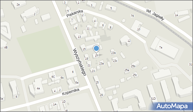 Iława, Wyszyńskiego Stefana, ks. kard., 17, mapa Iława