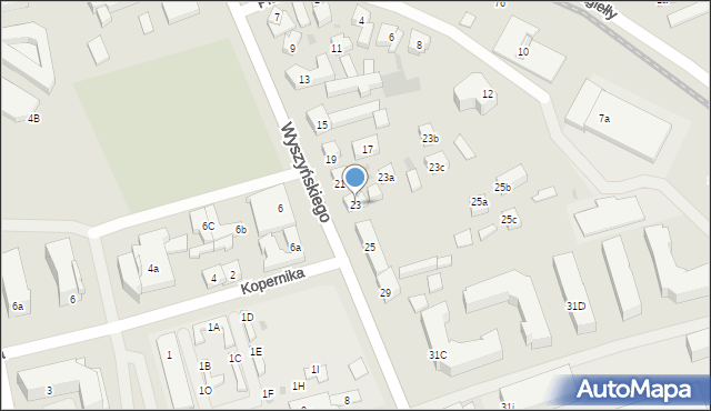 Iława, Wyszyńskiego Stefana, ks. kard., 23, mapa Iława