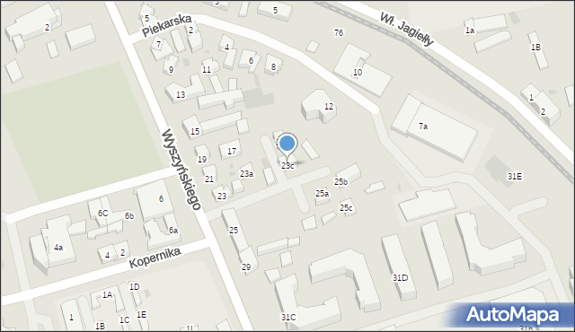 Iława, Wyszyńskiego Stefana, ks. kard., 23c, mapa Iława