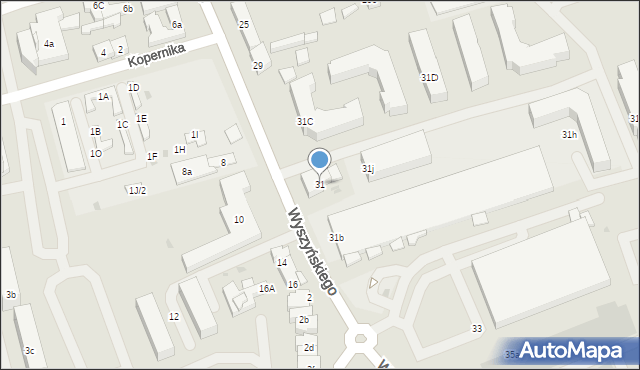 Iława, Wyszyńskiego Stefana, ks. kard., 31, mapa Iława