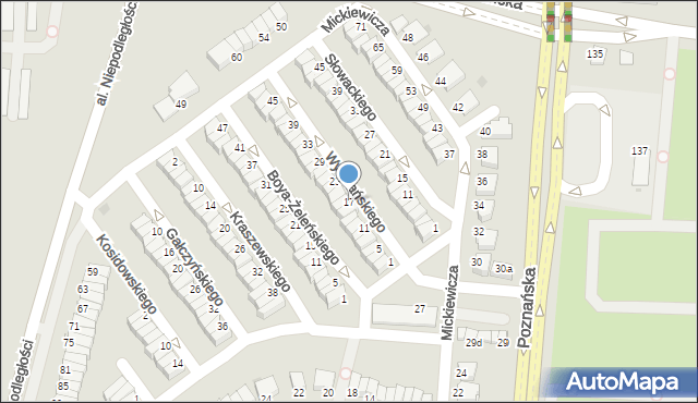 Inowrocław, Wyspiańskiego Stanisława, 17, mapa Inowrocławia