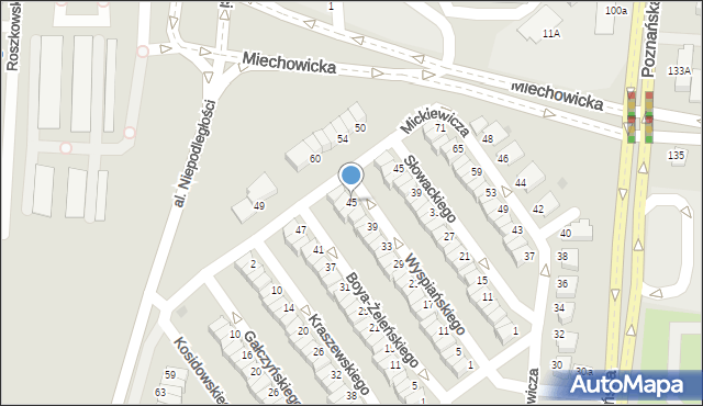 Inowrocław, Wyspiańskiego Stanisława, 45, mapa Inowrocławia