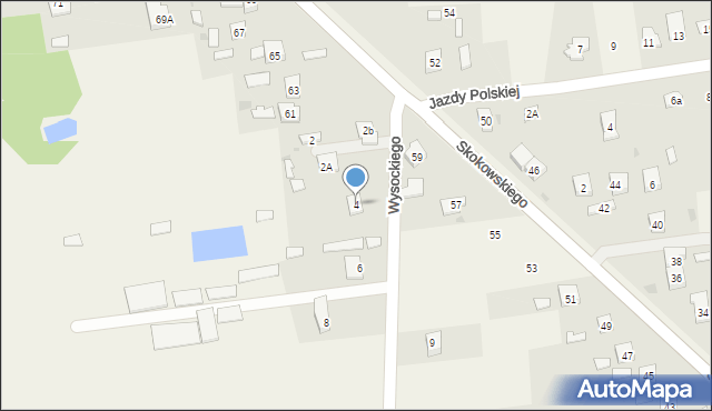 Jaktorów-Kolonia, Wysockiego Piotra, 4, mapa Jaktorów-Kolonia