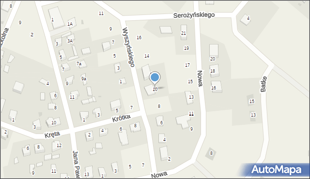 Jamielnik, Wyszyńskiego Stefana, ks. kard., 10, mapa Jamielnik