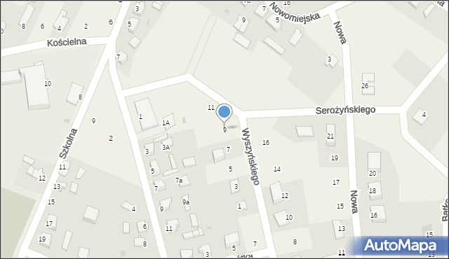 Jamielnik, Wyszyńskiego Stefana, ks. kard., 9, mapa Jamielnik