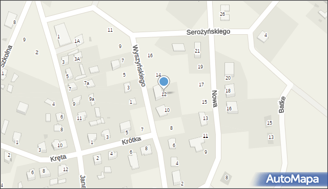 Jamielnik, Wyszyńskiego Stefana, ks. kard., 12, mapa Jamielnik