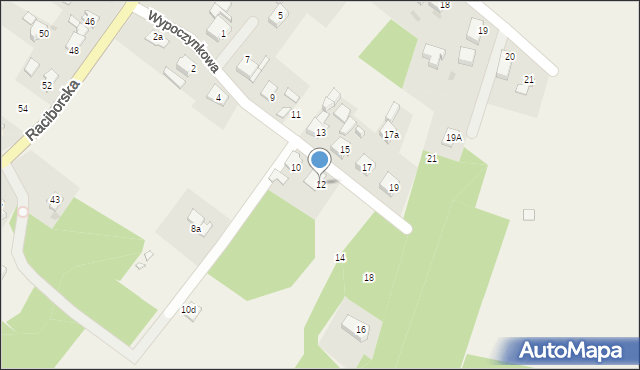 Jankowice, Wypoczynkowa, 12, mapa Jankowice