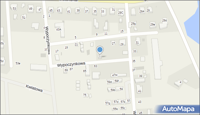 Jantar, Wypoczynkowa, 25, mapa Jantar