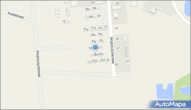 Jantar, Wypoczynkowa, 53c, mapa Jantar