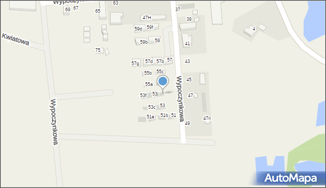 Jantar, Wypoczynkowa, 53l, mapa Jantar