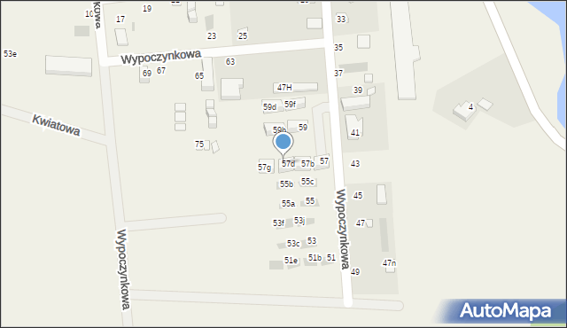 Jantar, Wypoczynkowa, 57e, mapa Jantar