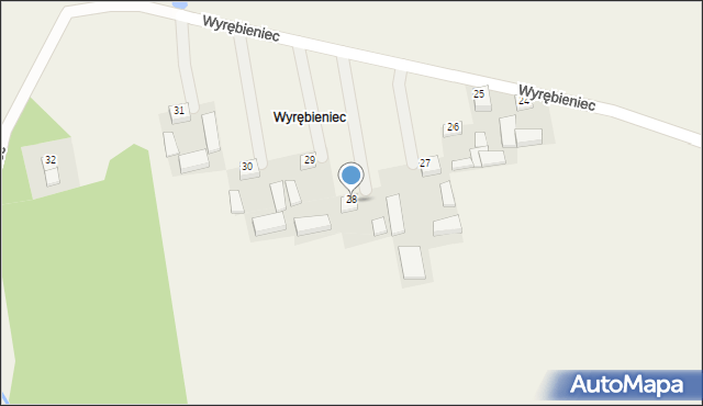 Jasionna, Wyrębieniec, 28, mapa Jasionna