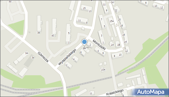 Jastrzębie-Zdrój, Wyspiańskiego Stanisława, 6A, mapa Jastrzębie-Zdrój