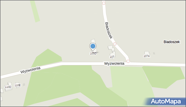 Jastrzębie-Zdrój, Wyzwolenia, 105D, mapa Jastrzębie-Zdrój