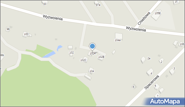 Jastrzębie-Zdrój, Wyzwolenia, 102A, mapa Jastrzębie-Zdrój